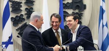 Israeli Prime Minister Benyamin Netanyahu, Cyprus President Nicos Anastasiades and Greek Prime Minister Alexis Tsipras on meeting in Nicosia on Jan 28, 2016 affirmed their full support for the EuroAsia Interconnector