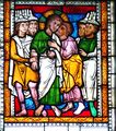 Betrayal of Christ, stained glass, Gotland, Sweden, 1240