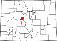 Map of Colorado highlighting ليك