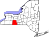 State map highlighting Steuben County