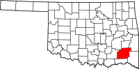 Map of Oklahoma highlighting بوشماتاها