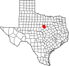 State map highlighting Erath County