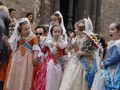 Valencian girls with their historical costumes