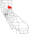 State map highlighting Plumas County