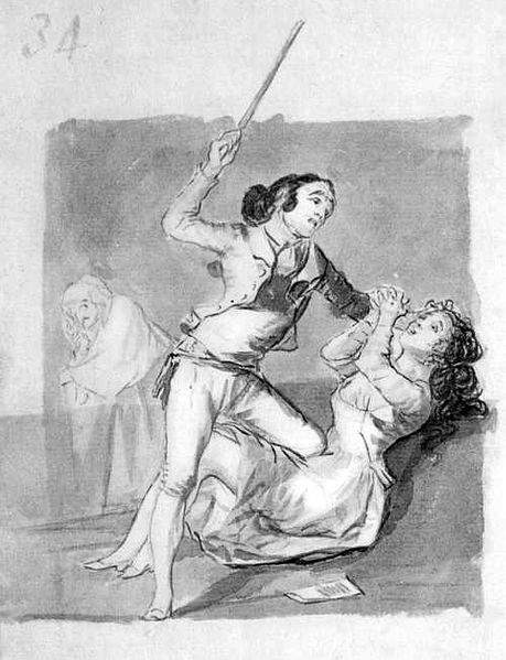 ملف:Mujer maltratada con un bastón (Goya).jpg