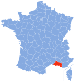 Location of Bouches-du-Rhône in France