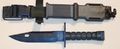 Adopted in 1984, the U.S. M9 bayonet and sheath used with the M16 rifle and M4 carbine.