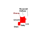 State map highlighting Chaves County