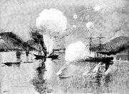 USS Wyoming sinking the Choshu steamer Lancefield