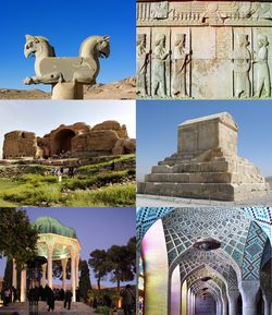 A number of historical attractions in the Fars province