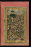 The Death of Darius, Mughal miniature from Akbar's Khamsa of Nizami, 1595