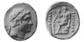 Coin depicting the Greco-Bactrian king Euthydemus (230–200 BCE)