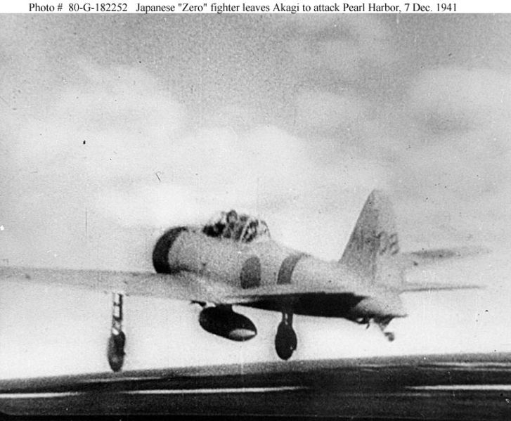 ملف:Jap Zero leaves Akagi-Pearl Harbor.jpg