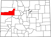Map of Colorado highlighting غارفيلد
