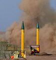 صاروخ شهاب-3 هو صاروخ بالستي متوسط المدى طورته جمهورية إيران، يصل مداه إلى 1300 كيلومتر ويحمل رأساً حربياً، ومنها ما هو قادر على حمل قنابل انشطارية