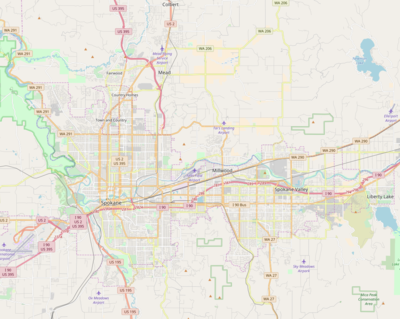 Location map/data/United States Greater Spokane/شرح is located in Greater Spokane area