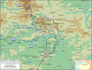 Map of the Battle of the Somme, 1916.svg