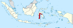 Location of South Sulawesi in Indonesia