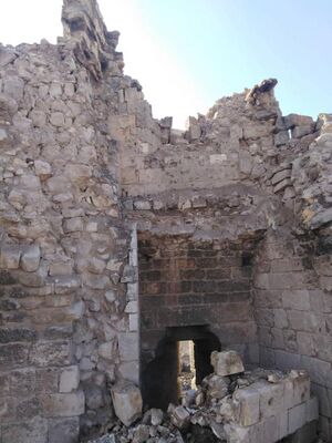 أضرار داخل قلعة حلب بعد زلزال 2023