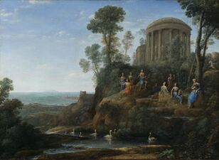 Claude Lorrain, Apollo and the Muses on Mount Helion, 1680