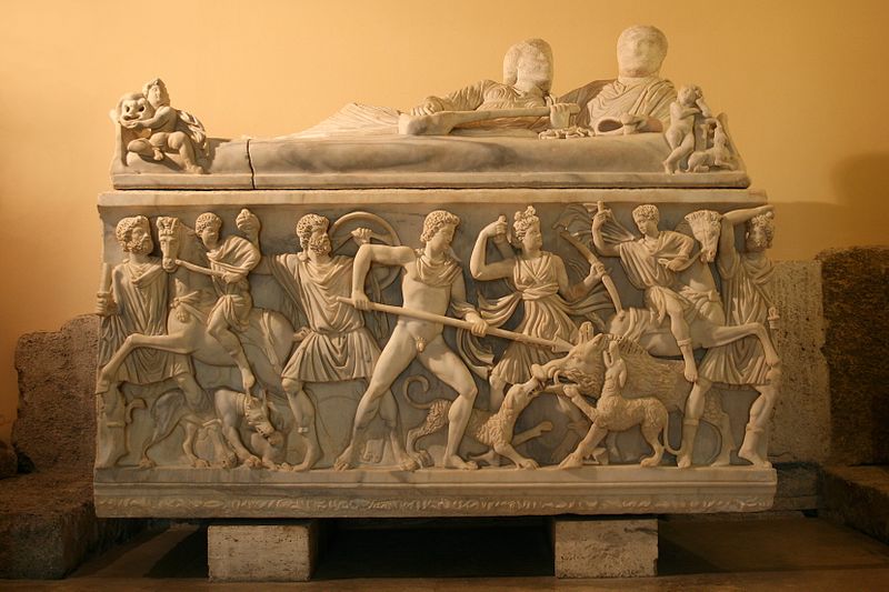 ملف:0 Sarcophage - Chasse au Sanglier de Calydon - Musei Capitolini - MC0917 (1).JPG
