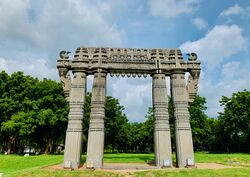 A torana, gate to sacred precinct, Warangal Fort Park and Museum, Telangana, India - 7.jpg