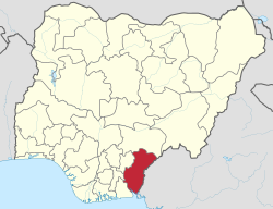 Location of Cross River State in Nigeria