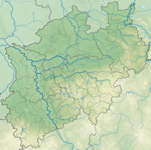Location of Düsseldorf in North Rhine-Westphalia