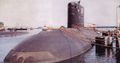 Polish Kilo class ORP Orzeł submarine, view from circa 1993