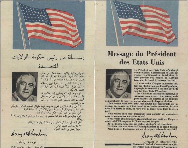 ملف:Operation Torch - message from the president of United States to the citizens of Casablanca.jpg