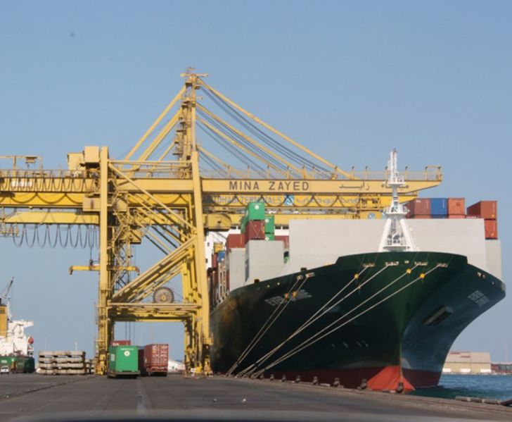 ملف:UAE-Mina-Zayed-Port-Receives-Evergreen-Lines-Container-Vessel.jpg