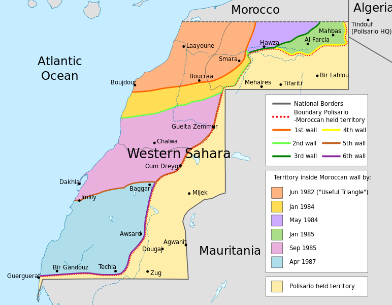 ملف:Western sahara walls moroccan map-en.svg