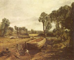 Boat-building near Flatford Mill, 1815. Victoria and Albert Museum, London.