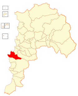 Map of the Valparaíso commune in the Valparaíso Region