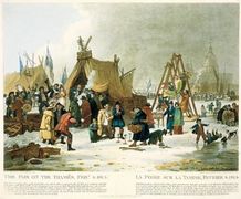 Frost Fair, Thames River. 1814