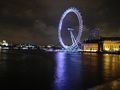 The London Eye at night, viewed from Westminster bridge