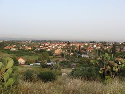 View of Gedera from Tel Qatra