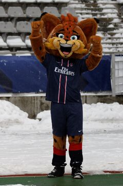 Germain the lynx, mascot of PSG.
