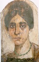 پورتريه مومياء لامرأة، القرن الثاني، متحف مانشستر، جامعة مانشستر.