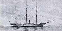 The Kanrin Maru, Japan's first screw-driven steam warship, 1855