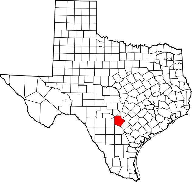 ملف:Map of Texas highlighting Bexar County.svg