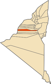Location of Tamest commune within Adrar Province