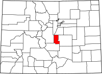 Map of Colorado highlighting تيلير