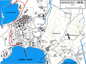 Qingdao city map 1912 in german.png