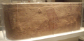 The only known private example of a private sarcophagus made of the same stone normally reserved for royals. It is unlikely that Senenmut was ever interred in it, due to its unfinished nature. Now residing in the Metropolitan Museum.