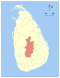Map indicating the extent of Central Province within Sri Lanka