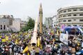 عرض صاروخ خيبر شگن في العاصمة طهران خلال يوم القدس سنة 2022