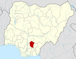 موقع ولاية إنوگو في نيجريا