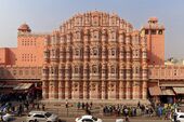 Façade of the Hawa Mahal, Jaipur, Rajasthan, India
