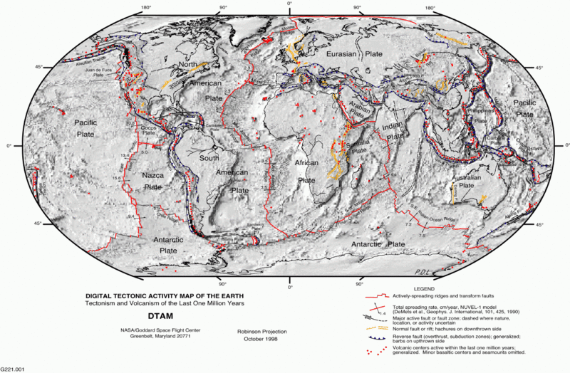 ملف:Plate tectonics map.gif